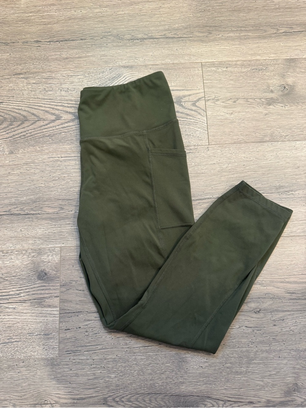Reebok Olive Green High-Rise Leggings